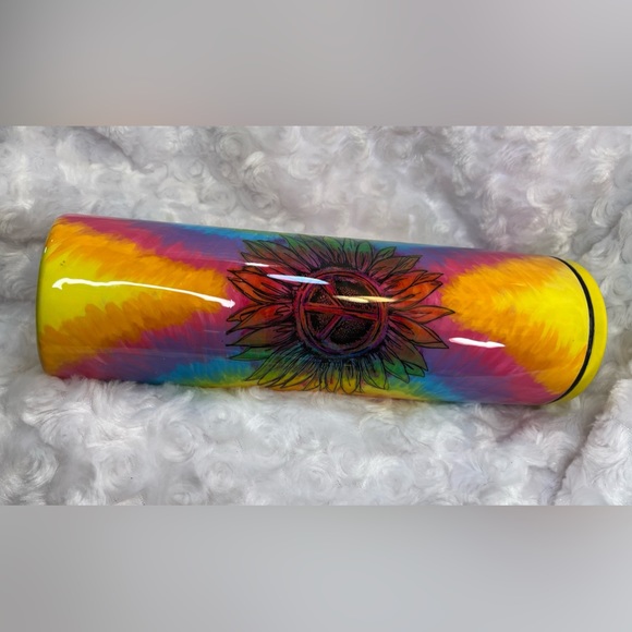 30oz handmade stainless steel tumbler. Tie-Dye pattern. - Picture 2 of 7